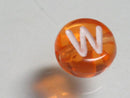 TOKO-BEADS P008-6-W Alphabet (W) 7mm P008-6-W アルファベット（W） 7mm Asian bead & African bead  Handmade,Lampeork,bead,asia,india,ethnic,parts,accessory,beads とんぼ玉,ビーズ,トンボ玉,アジア,インド,エスニック,手作り,パーツ,アクセサリー
