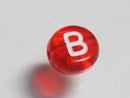 TOKO-BEADS P008-7-B Alphabet (B) 7mm P008-7-B アルファベット（B） 7mm Asian bead & African bead  Handmade,Lampeork,bead,asia,india,ethnic,parts,accessory,beads とんぼ玉,ビーズ,トンボ玉,アジア,インド,エスニック,手作り,パーツ,アクセサリー