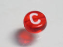 TOKO-BEADS P008-7-C Alphabet (C) 7mm P008-7-C アルファベット（C） 7mm Asian bead & African bead  Handmade,Lampeork,bead,asia,india,ethnic,parts,accessory,beads とんぼ玉,ビーズ,トンボ玉,アジア,インド,エスニック,手作り,パーツ,アクセサリー