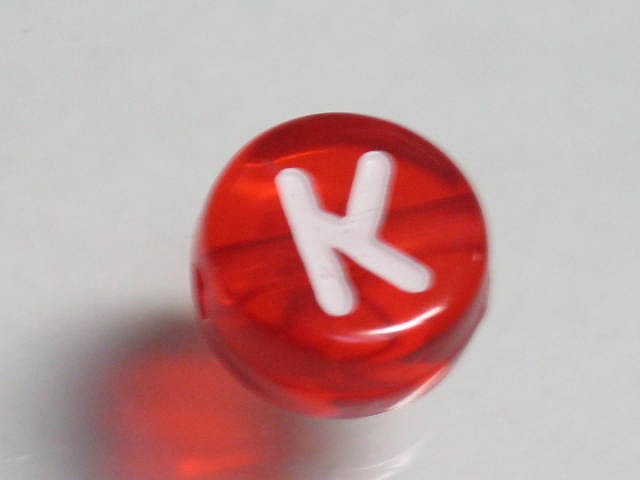TOKO-BEADS P008-7-K Alphabet (K) 7mm P008-7-K アルファベット（K） 7mm Asian bead & African bead  Handmade,Lampeork,bead,asia,india,ethnic,parts,accessory,beads とんぼ玉,ビーズ,トンボ玉,アジア,インド,エスニック,手作り,パーツ,アクセサリー