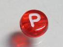 TOKO-BEADS P008-7-P Alphabet (P) 7mm P008-7-P アルファベット（P） 7mm Asian bead & African bead  Handmade,Lampeork,bead,asia,india,ethnic,parts,accessory,beads とんぼ玉,ビーズ,トンボ玉,アジア,インド,エスニック,手作り,パーツ,アクセサリー
