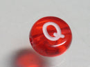 TOKO-BEADS P008-7-Q Alphabet (Q) 7mm P008-7-Q アルファベット（Q） 7mm Asian bead & African bead  Handmade,Lampeork,bead,asia,india,ethnic,parts,accessory,beads とんぼ玉,ビーズ,トンボ玉,アジア,インド,エスニック,手作り,パーツ,アクセサリー