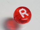 TOKO-BEADS P008-7-R Alphabet (R) 7mm P008-7-R アルファベット（R） 7mm Asian bead & African bead  Handmade,Lampeork,bead,asia,india,ethnic,parts,accessory,beads とんぼ玉,ビーズ,トンボ玉,アジア,インド,エスニック,手作り,パーツ,アクセサリー