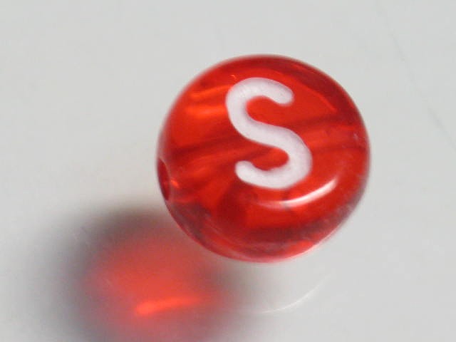 TOKO-BEADS P008-7-S Alphabet (S) 7mm P008-7-S アルファベット（S） 7mm Asian bead & African bead  Handmade,Lampeork,bead,asia,india,ethnic,parts,accessory,beads とんぼ玉,ビーズ,トンボ玉,アジア,インド,エスニック,手作り,パーツ,アクセサリー