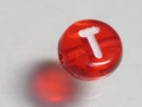 TOKO-BEADS P008-7-T Alphabet (T) 7mm P008-7-T アルファベット（T） 7mm Asian bead & African bead  Handmade,Lampeork,bead,asia,india,ethnic,parts,accessory,beads とんぼ玉,ビーズ,トンボ玉,アジア,インド,エスニック,手作り,パーツ,アクセサリー