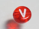 TOKO-BEADS P008-7-V Alphabet (V) 7mm P008-7-V アルファベット（V） 7mm Asian bead & African bead  Handmade,Lampeork,bead,asia,india,ethnic,parts,accessory,beads とんぼ玉,ビーズ,トンボ玉,アジア,インド,エスニック,手作り,パーツ,アクセサリー