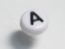 TOKO-BEADS P009-1-A Alphabet (A) 7mm P009-1-A アルファベット（A） 7mm Asian bead & African bead  Handmade,Lampeork,bead,asia,india,ethnic,parts,accessory,beads とんぼ玉,ビーズ,トンボ玉,アジア,インド,エスニック,手作り,パーツ,アクセサリー