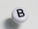 TOKO-BEADS P009-1-B Alphabet (B) 7mm P009-1-B アルファベット（B） 7mm Asian bead & African bead  Handmade,Lampeork,bead,asia,india,ethnic,parts,accessory,beads とんぼ玉,ビーズ,トンボ玉,アジア,インド,エスニック,手作り,パーツ,アクセサリー