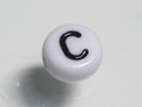 TOKO-BEADS P009-1-C Alphabet (C) 7mm P009-1-C アルファベット（C） 7mm Asian bead & African bead  Handmade,Lampeork,bead,asia,india,ethnic,parts,accessory,beads とんぼ玉,ビーズ,トンボ玉,アジア,インド,エスニック,手作り,パーツ,アクセサリー