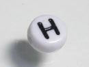 TOKO-BEADS P009-1-H Alphabet (H) 7mm P009-1-H アルファベット（H） 7mm Asian bead & African bead  Handmade,Lampeork,bead,asia,india,ethnic,parts,accessory,beads とんぼ玉,ビーズ,トンボ玉,アジア,インド,エスニック,手作り,パーツ,アクセサリー