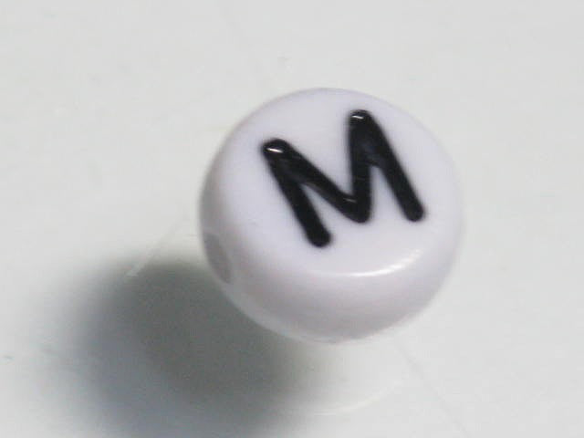 TOKO-BEADS P009-1-M Alphabet (M) 7mm P009-1-M アルファベット（M） 7mm Asian bead & African bead  Handmade,Lampeork,bead,asia,india,ethnic,parts,accessory,beads とんぼ玉,ビーズ,トンボ玉,アジア,インド,エスニック,手作り,パーツ,アクセサリー