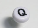 TOKO-BEADS P009-1-Q Alphabet (Q) 7mm P009-1-Q アルファベット（Q） 7mm Asian bead & African bead  Handmade,Lampeork,bead,asia,india,ethnic,parts,accessory,beads とんぼ玉,ビーズ,トンボ玉,アジア,インド,エスニック,手作り,パーツ,アクセサリー