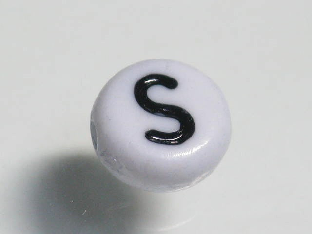 TOKO-BEADS P009-1-S Alphabet (S) 7mm P009-1-S アルファベット（S） 7mm Asian bead & African bead  Handmade,Lampeork,bead,asia,india,ethnic,parts,accessory,beads とんぼ玉,ビーズ,トンボ玉,アジア,インド,エスニック,手作り,パーツ,アクセサリー