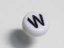TOKO-BEADS P009-1-W Alphabet (W) 7mm P009-1-W アルファベット（W） 7mm Asian bead & African bead  Handmade,Lampeork,bead,asia,india,ethnic,parts,accessory,beads とんぼ玉,ビーズ,トンボ玉,アジア,インド,エスニック,手作り,パーツ,アクセサリー