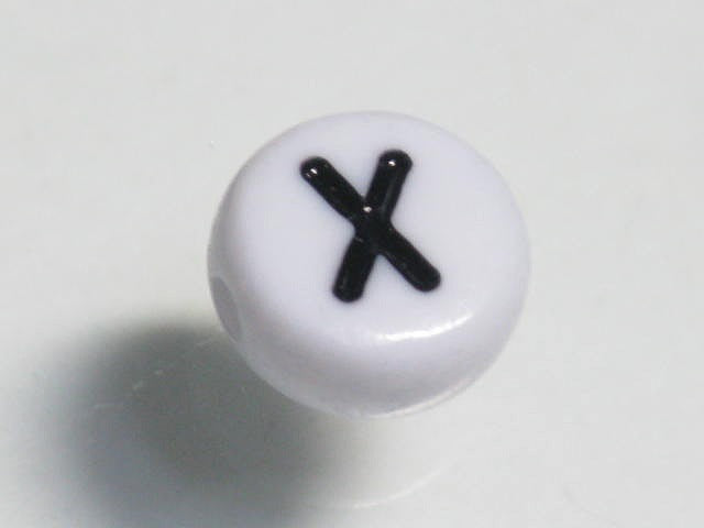 TOKO-BEADS P009-1-X Alphabet (X) 7mm P009-1-X アルファベット（X） 7mm Asian bead & African bead  Handmade,Lampeork,bead,asia,india,ethnic,parts,accessory,beads とんぼ玉,ビーズ,トンボ玉,アジア,インド,エスニック,手作り,パーツ,アクセサリー