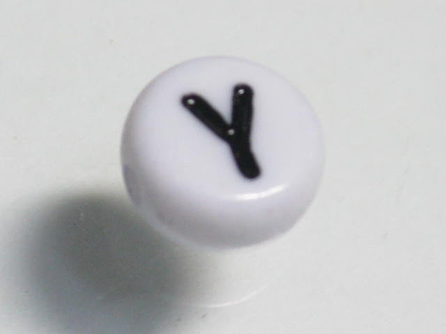 TOKO-BEADS P009-1-Y Alphabet (Y) 7mm P009-1-Y アルファベット（Y） 7mm Asian bead & African bead  Handmade,Lampeork,bead,asia,india,ethnic,parts,accessory,beads とんぼ玉,ビーズ,トンボ玉,アジア,インド,エスニック,手作り,パーツ,アクセサリー
