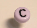 TOKO-BEADS P009-2-C Alphabet (C) 7mm P009-2-C アルファベット（C） 7mm Asian bead & African bead  Handmade,Lampeork,bead,asia,india,ethnic,parts,accessory,beads とんぼ玉,ビーズ,トンボ玉,アジア,インド,エスニック,手作り,パーツ,アクセサリー