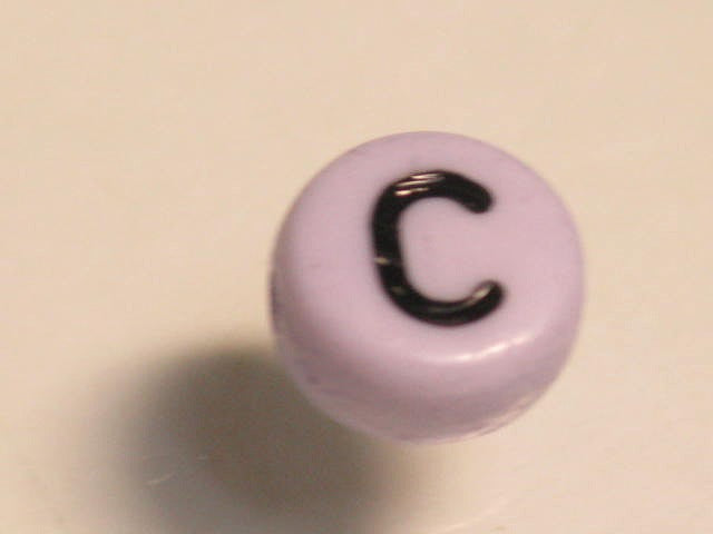 TOKO-BEADS P009-2-C Alphabet (C) 7mm P009-2-C アルファベット（C） 7mm Asian bead & African bead  Handmade,Lampeork,bead,asia,india,ethnic,parts,accessory,beads とんぼ玉,ビーズ,トンボ玉,アジア,インド,エスニック,手作り,パーツ,アクセサリー