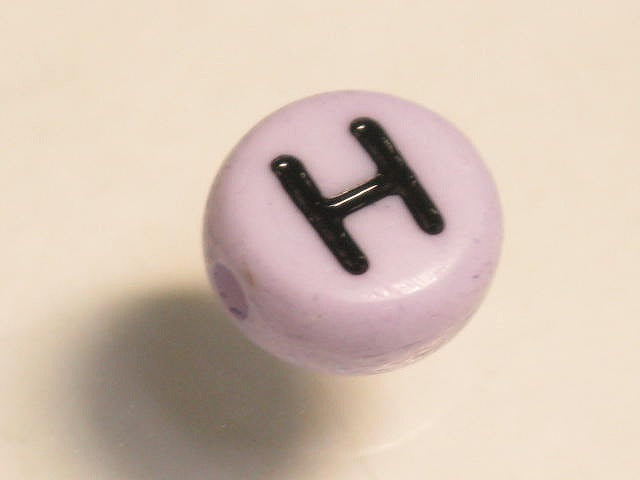 TOKO-BEADS P009-2-H Alphabet (H) 7mm P009-2-H アルファベット（H） 7mm Asian bead & African bead  Handmade,Lampeork,bead,asia,india,ethnic,parts,accessory,beads とんぼ玉,ビーズ,トンボ玉,アジア,インド,エスニック,手作り,パーツ,アクセサリー