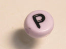 TOKO-BEADS P009-2-P Alphabet (P) 7mm P009-2-P アルファベット（P） 7mm Asian bead & African bead  Handmade,Lampeork,bead,asia,india,ethnic,parts,accessory,beads とんぼ玉,ビーズ,トンボ玉,アジア,インド,エスニック,手作り,パーツ,アクセサリー