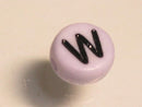 TOKO-BEADS P009-2-W Alphabet (W) 7mm P009-2-W アルファベット（W） 7mm Asian bead & African bead  Handmade,Lampeork,bead,asia,india,ethnic,parts,accessory,beads とんぼ玉,ビーズ,トンボ玉,アジア,インド,エスニック,手作り,パーツ,アクセサリー