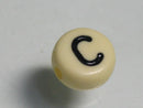 TOKO-BEADS P009-3-C Alphabet (C) 7mm P009-3-C アルファベット（C） 7mm Asian bead & African bead  Handmade,Lampeork,bead,asia,india,ethnic,parts,accessory,beads とんぼ玉,ビーズ,トンボ玉,アジア,インド,エスニック,手作り,パーツ,アクセサリー
