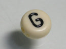 TOKO-BEADS P009-3-G Alphabet (G) 7mm P009-3-G アルファベット（G） 7mm Asian bead & African bead  Handmade,Lampeork,bead,asia,india,ethnic,parts,accessory,beads とんぼ玉,ビーズ,トンボ玉,アジア,インド,エスニック,手作り,パーツ,アクセサリー