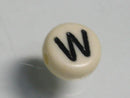 TOKO-BEADS P009-3-W Alphabet (W) 7mm P009-3-W アルファベット（W） 7mm Asian bead & African bead  Handmade,Lampeork,bead,asia,india,ethnic,parts,accessory,beads とんぼ玉,ビーズ,トンボ玉,アジア,インド,エスニック,手作り,パーツ,アクセサリー