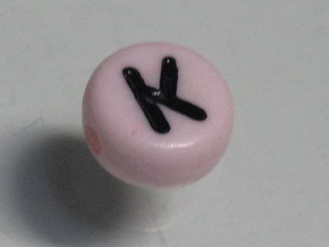 TOKO-BEADS P009-4-K Alphabet (K) 7mm P009-4-K アルファベット（K） 7mm Asian bead & African bead  Handmade,Lampeork,bead,asia,india,ethnic,parts,accessory,beads とんぼ玉,ビーズ,トンボ玉,アジア,インド,エスニック,手作り,パーツ,アクセサリー