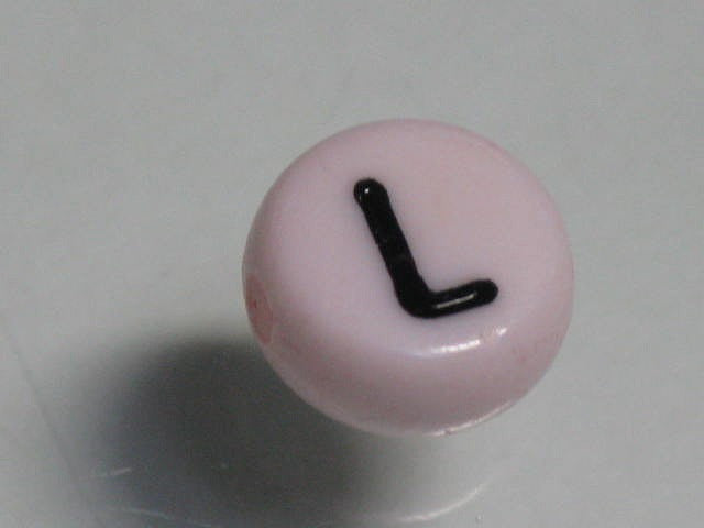 TOKO-BEADS P009-4-L Alphabet (L) 7mm P009-4-L アルファベット（L） 7mm Asian bead & African bead  Handmade,Lampeork,bead,asia,india,ethnic,parts,accessory,beads とんぼ玉,ビーズ,トンボ玉,アジア,インド,エスニック,手作り,パーツ,アクセサリー