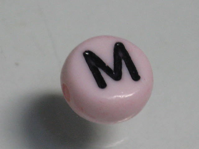 TOKO-BEADS P009-4-M Alphabet (M) 7mm P009-4-M アルファベット（M） 7mm Asian bead & African bead  Handmade,Lampeork,bead,asia,india,ethnic,parts,accessory,beads とんぼ玉,ビーズ,トンボ玉,アジア,インド,エスニック,手作り,パーツ,アクセサリー