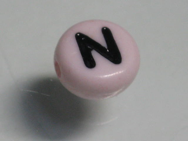TOKO-BEADS P009-4-N Alphabet (N) 7mm P009-4-N アルファベット（N） 7mm Asian bead & African bead  Handmade,Lampeork,bead,asia,india,ethnic,parts,accessory,beads とんぼ玉,ビーズ,トンボ玉,アジア,インド,エスニック,手作り,パーツ,アクセサリー