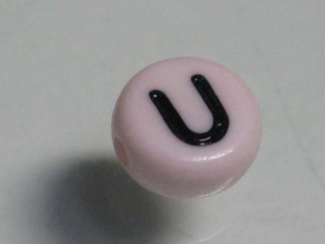 TOKO-BEADS P009-4-U Alphabet (U) 7mm P009-4-U アルファベット（U） 7mm Asian bead & African bead  Handmade,Lampeork,bead,asia,india,ethnic,parts,accessory,beads とんぼ玉,ビーズ,トンボ玉,アジア,インド,エスニック,手作り,パーツ,アクセサリー