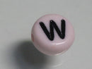 TOKO-BEADS P009-4-W Alphabet (W) 7mm P009-4-W アルファベット（W） 7mm Asian bead & African bead  Handmade,Lampeork,bead,asia,india,ethnic,parts,accessory,beads とんぼ玉,ビーズ,トンボ玉,アジア,インド,エスニック,手作り,パーツ,アクセサリー