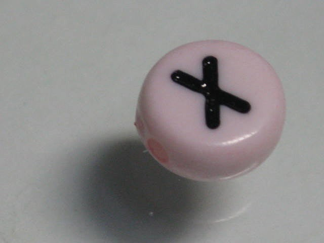 TOKO-BEADS P009-4-X Alphabet (X) 7mm P009-4-X アルファベット（X） 7mm Asian bead & African bead  Handmade,Lampeork,bead,asia,india,ethnic,parts,accessory,beads とんぼ玉,ビーズ,トンボ玉,アジア,インド,エスニック,手作り,パーツ,アクセサリー