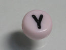 TOKO-BEADS P009-4-Y Alphabet (Y) 7mm P009-4-Y アルファベット（Y） 7mm Asian bead & African bead  Handmade,Lampeork,bead,asia,india,ethnic,parts,accessory,beads とんぼ玉,ビーズ,トンボ玉,アジア,インド,エスニック,手作り,パーツ,アクセサリー