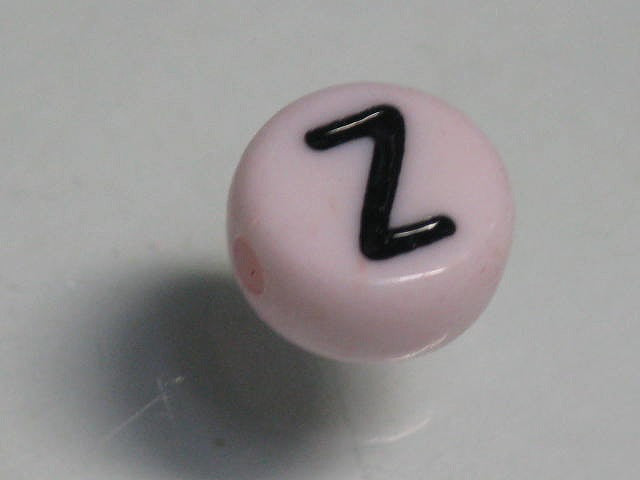 TOKO-BEADS P009-4-Z Alphabet (Z) 7mm P009-4-Z アルファベット（Z） 7mm Asian bead & African bead  Handmade,Lampeork,bead,asia,india,ethnic,parts,accessory,beads とんぼ玉,ビーズ,トンボ玉,アジア,インド,エスニック,手作り,パーツ,アクセサリー
