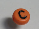 TOKO-BEADS P009-5-C Alphabet (C) 7mm P009-5-C アルファベット（C） 7mm Asian bead & African bead  Handmade,Lampeork,bead,asia,india,ethnic,parts,accessory,beads とんぼ玉,ビーズ,トンボ玉,アジア,インド,エスニック,手作り,パーツ,アクセサリー