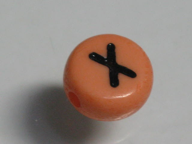 TOKO-BEADS P009-5-X Alphabet (X) 7mm P009-5-X アルファベット（X） 7mm Asian bead & African bead  Handmade,Lampeork,bead,asia,india,ethnic,parts,accessory,beads とんぼ玉,ビーズ,トンボ玉,アジア,インド,エスニック,手作り,パーツ,アクセサリー