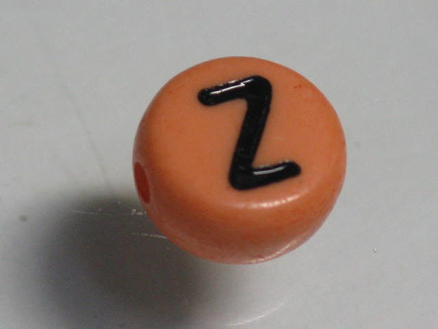 TOKO-BEADS P009-5-Z Alphabet (Z) 7mm P009-5-Z アルファベット（Z） 7mm Asian bead & African bead  Handmade,Lampeork,bead,asia,india,ethnic,parts,accessory,beads とんぼ玉,ビーズ,トンボ玉,アジア,インド,エスニック,手作り,パーツ,アクセサリー