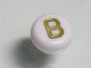 TOKO-BEADS P010-1-B Alphabet (B) 7mm P010-1-B アルファベット（B） 7mm Asian bead & African bead  Handmade,Lampeork,bead,asia,india,ethnic,parts,accessory,beads とんぼ玉,ビーズ,トンボ玉,アジア,インド,エスニック,手作り,パーツ,アクセサリー