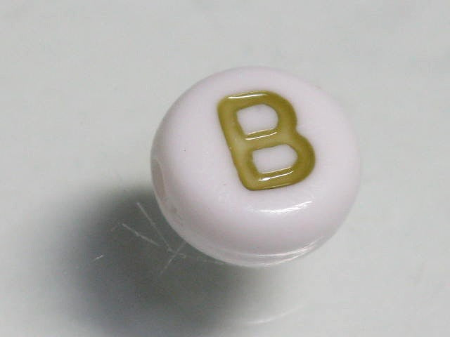 TOKO-BEADS P010-1-B Alphabet (B) 7mm P010-1-B アルファベット（B） 7mm Asian bead & African bead  Handmade,Lampeork,bead,asia,india,ethnic,parts,accessory,beads とんぼ玉,ビーズ,トンボ玉,アジア,インド,エスニック,手作り,パーツ,アクセサリー