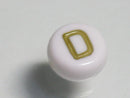 TOKO-BEADS P010-1-D Alphabet (D) 7mm P010-1-D アルファベット（D） 7mm Asian bead & African bead  Handmade,Lampeork,bead,asia,india,ethnic,parts,accessory,beads とんぼ玉,ビーズ,トンボ玉,アジア,インド,エスニック,手作り,パーツ,アクセサリー