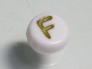 TOKO-BEADS P010-1-F Alphabet (F) 7mm P010-1-F アルファベット（F） 7mm Asian bead & African bead  Handmade,Lampeork,bead,asia,india,ethnic,parts,accessory,beads とんぼ玉,ビーズ,トンボ玉,アジア,インド,エスニック,手作り,パーツ,アクセサリー