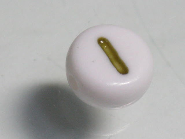 TOKO-BEADS P010-1-I Alphabet (I) 7mm P010-1-I アルファベット（I） 7mm Asian bead & African bead  Handmade,Lampeork,bead,asia,india,ethnic,parts,accessory,beads とんぼ玉,ビーズ,トンボ玉,アジア,インド,エスニック,手作り,パーツ,アクセサリー