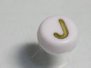 TOKO-BEADS P010-1-J Alphabet (J) 7mm P010-1-J アルファベット（J） 7mm Asian bead & African bead  Handmade,Lampeork,bead,asia,india,ethnic,parts,accessory,beads とんぼ玉,ビーズ,トンボ玉,アジア,インド,エスニック,手作り,パーツ,アクセサリー