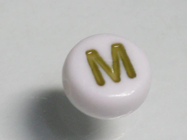 TOKO-BEADS P010-1-M Alphabet (M) 7mm P010-1-M アルファベット（M） 7mm Asian bead & African bead  Handmade,Lampeork,bead,asia,india,ethnic,parts,accessory,beads とんぼ玉,ビーズ,トンボ玉,アジア,インド,エスニック,手作り,パーツ,アクセサリー