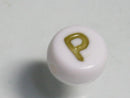 TOKO-BEADS P010-1-P Alphabet (P) 7mm P010-1-P アルファベット（P） 7mm Asian bead & African bead  Handmade,Lampeork,bead,asia,india,ethnic,parts,accessory,beads とんぼ玉,ビーズ,トンボ玉,アジア,インド,エスニック,手作り,パーツ,アクセサリー