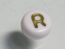TOKO-BEADS P010-1-R Alphabet (R) 7mm P010-1-R アルファベット（R） 7mm Asian bead & African bead  Handmade,Lampeork,bead,asia,india,ethnic,parts,accessory,beads とんぼ玉,ビーズ,トンボ玉,アジア,インド,エスニック,手作り,パーツ,アクセサリー