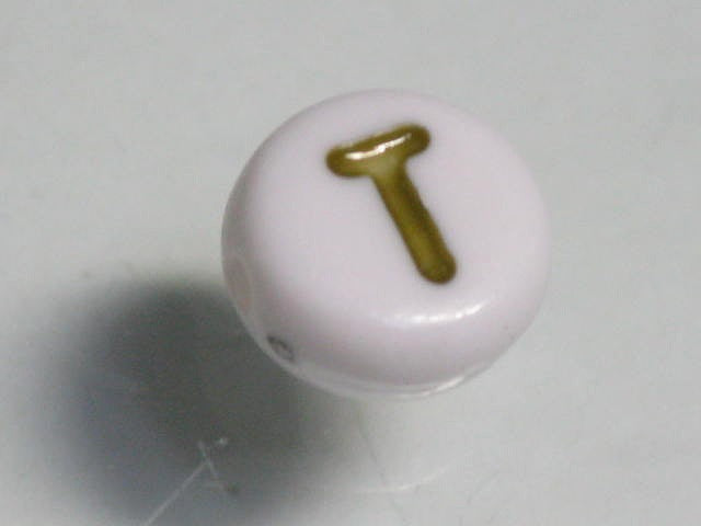 TOKO-BEADS P010-1-T Alphabet (T) 7mm P010-1-T アルファベット（T） 7mm Asian bead & African bead  Handmade,Lampeork,bead,asia,india,ethnic,parts,accessory,beads とんぼ玉,ビーズ,トンボ玉,アジア,インド,エスニック,手作り,パーツ,アクセサリー